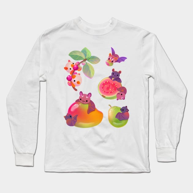 Fruit and bat Long Sleeve T-Shirt by pikaole